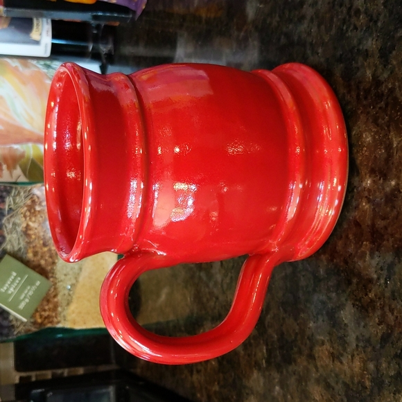 Large Deneen Pottery Mug Orangey Red 2015 Ag Risk Managers Insurance - Picture 4 of 9